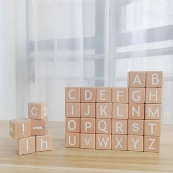 31 шт./компл. с 50 шт. карточками, деревянными буквами алфавита ABC, считывающими блоки для укладки, деревянная игрушка для малышей, обучающая