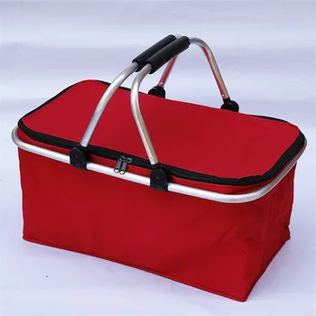 32L Складные Сумки для пикника, кемпинга, ланча, Изолированная сумка-холодильник, Корзина для хранения, сумка-коробка, Переносная корзина для пикника на открытом воздухе