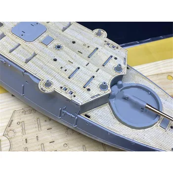 Деревянный лист для маскировки палубы, Якорная цепь, металлические основные / вспомогательные бочки для броненосного крейсера KB14005 Pingyuan