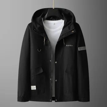 Новое Поступление, Мужское пальто Большого Размера Suepr с капюшоном, Модная Брендовая куртка на Весну и осень, Повседневная, Большие Размеры 3XL 4XL 5XL 6XL 7XL 8XL