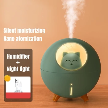 Увлажнитель воздуха Cute Planet Cat Ультразвуковой Ароматический диффузор с романтической цветной светодиодной подсветкой USB Mini Humidificador Diffusor Fogger