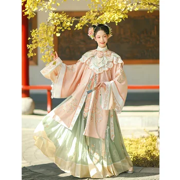Ханьшанхуа, оригинальное платье династии Мин Ханфу, женский изысканный костюм Ханфу с вышивкой, Весенний классический костюм принцессы для косплея